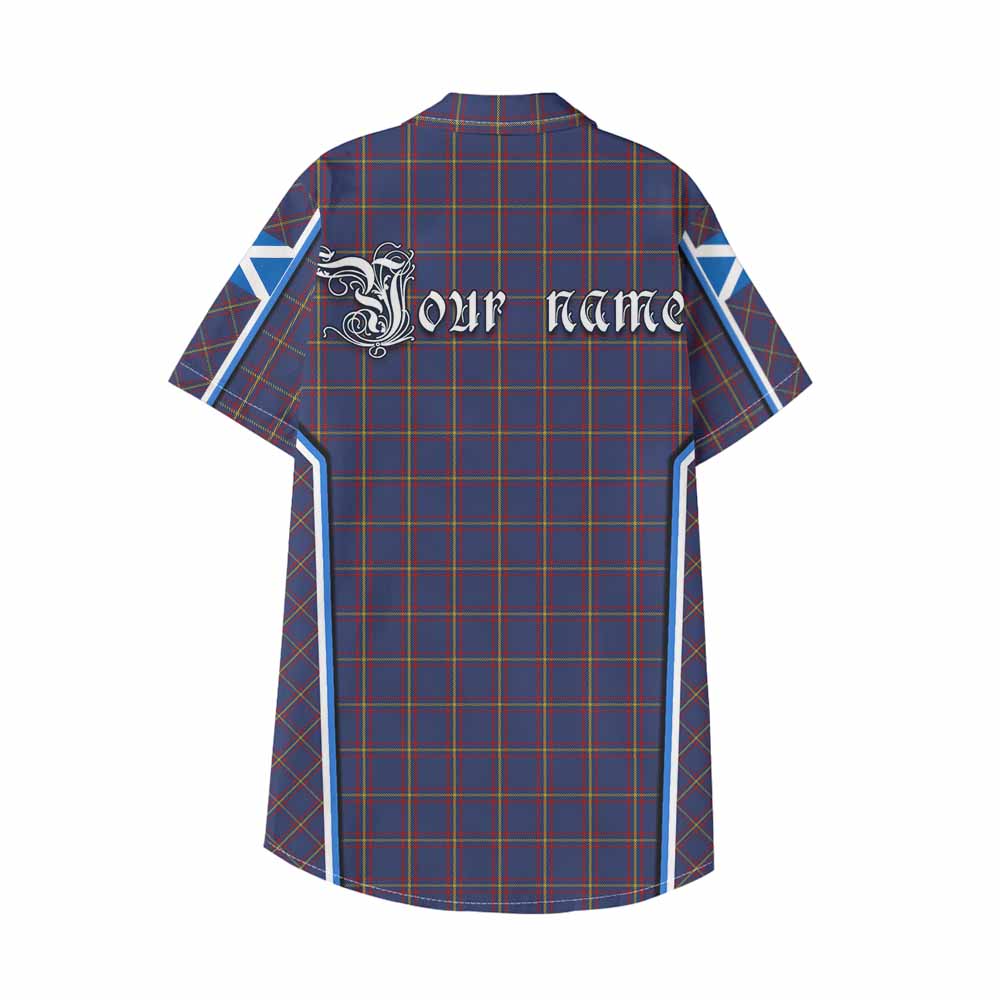 MacLaine (McLaine) Tartan Crest Kid Hawaiian Shirt Scotland Coat of Arm Flag Style - Tartan Vibes Clothing