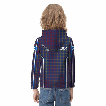 MacLaine (McLaine) Tartan Crest Kid Hoodie Scotland Coat of Arm Flag Style - Tartan Vibes Clothing