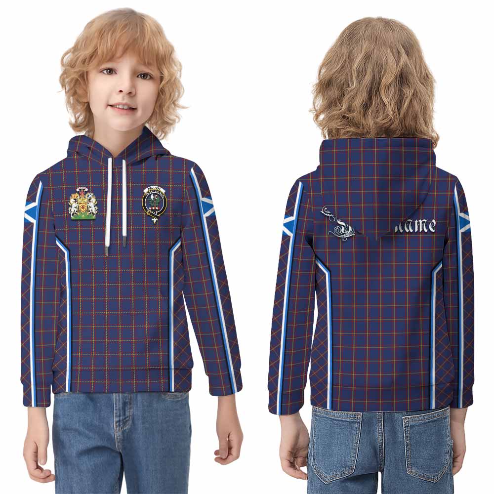MacLaine (McLaine) Tartan Crest Kid Hoodie Scotland Coat of Arm Flag Style - Tartan Vibes Clothing