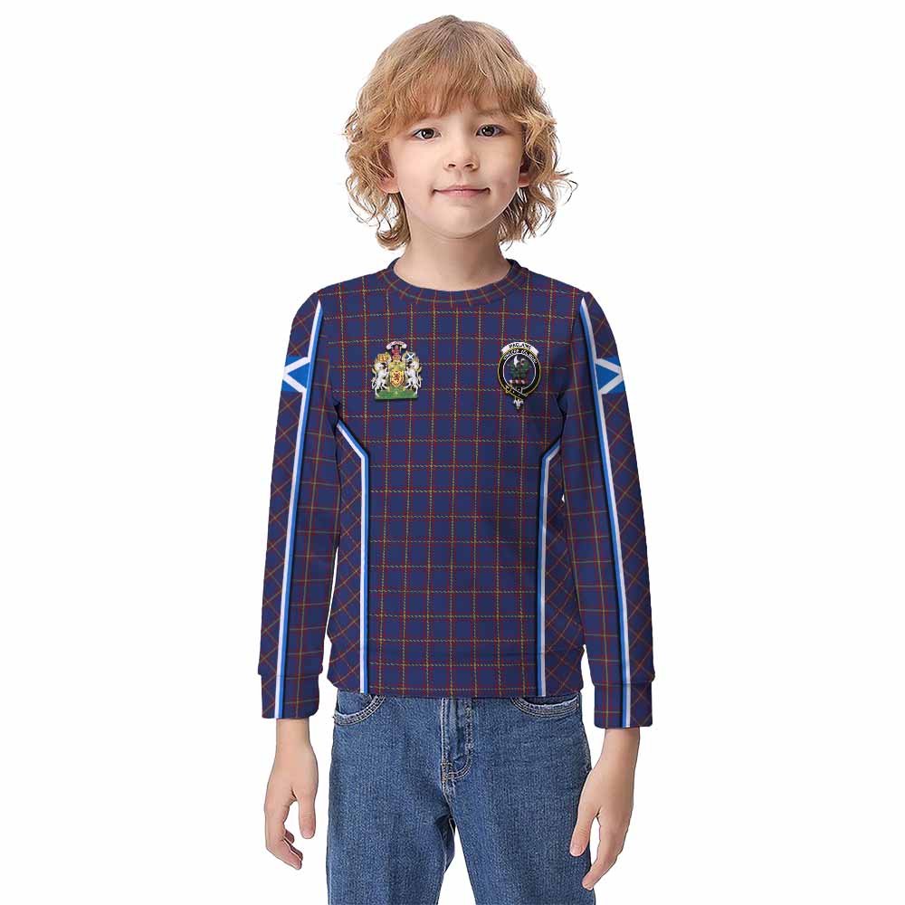MacLaine (McLaine) Tartan Crest Kid Knitted Sweatshirt Scotland Coat of Arm Flag Style - Tartan Vibes Clothing