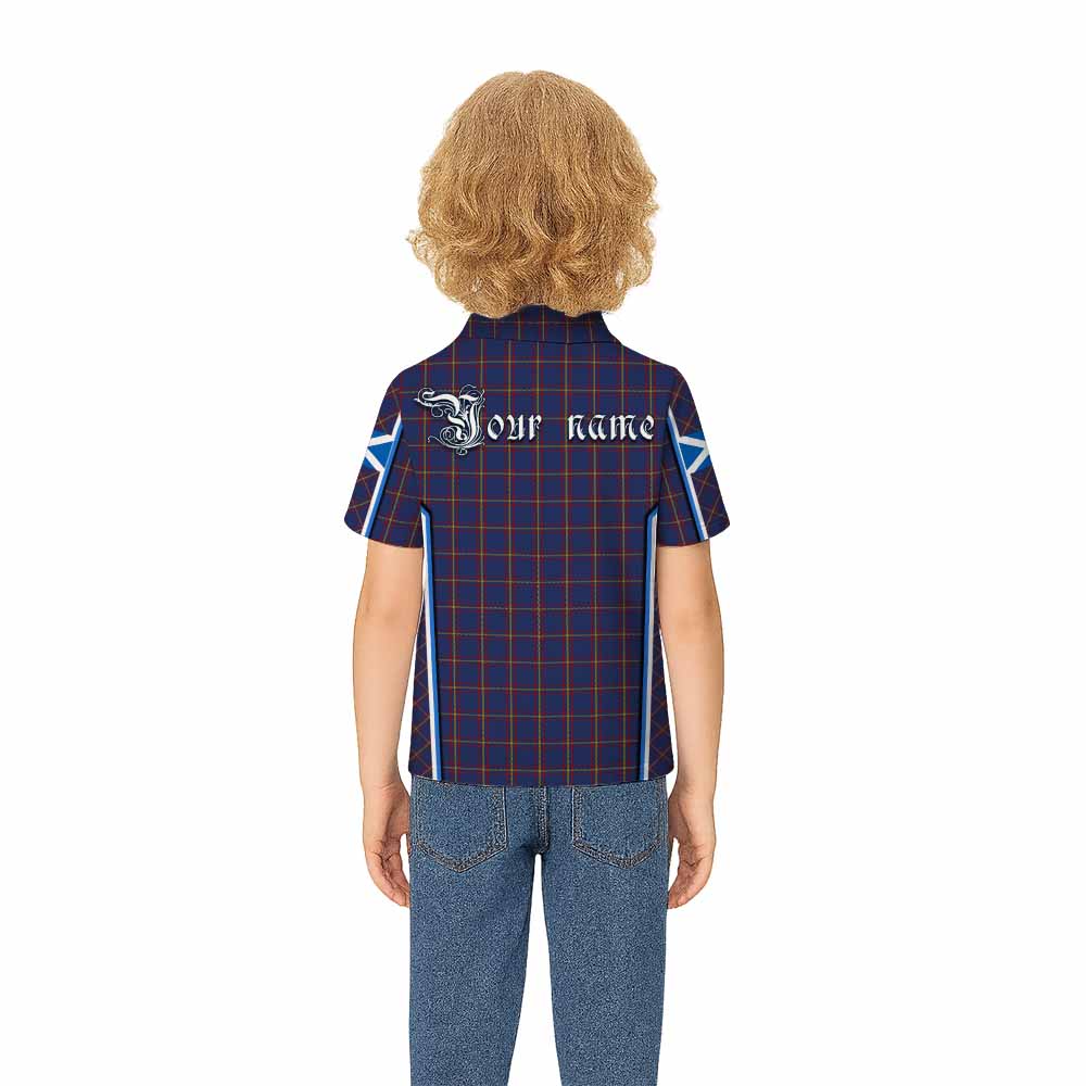 MacLaine (McLaine) Tartan Crest Kid Polo Shirt Scotland Coat of Arm Flag Style - Tartan Vibes Clothing