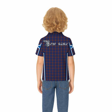MacLaine (McLaine) Tartan Crest Kid Polo Shirt Scotland Coat of Arm Flag Style - Tartan Vibes Clothing