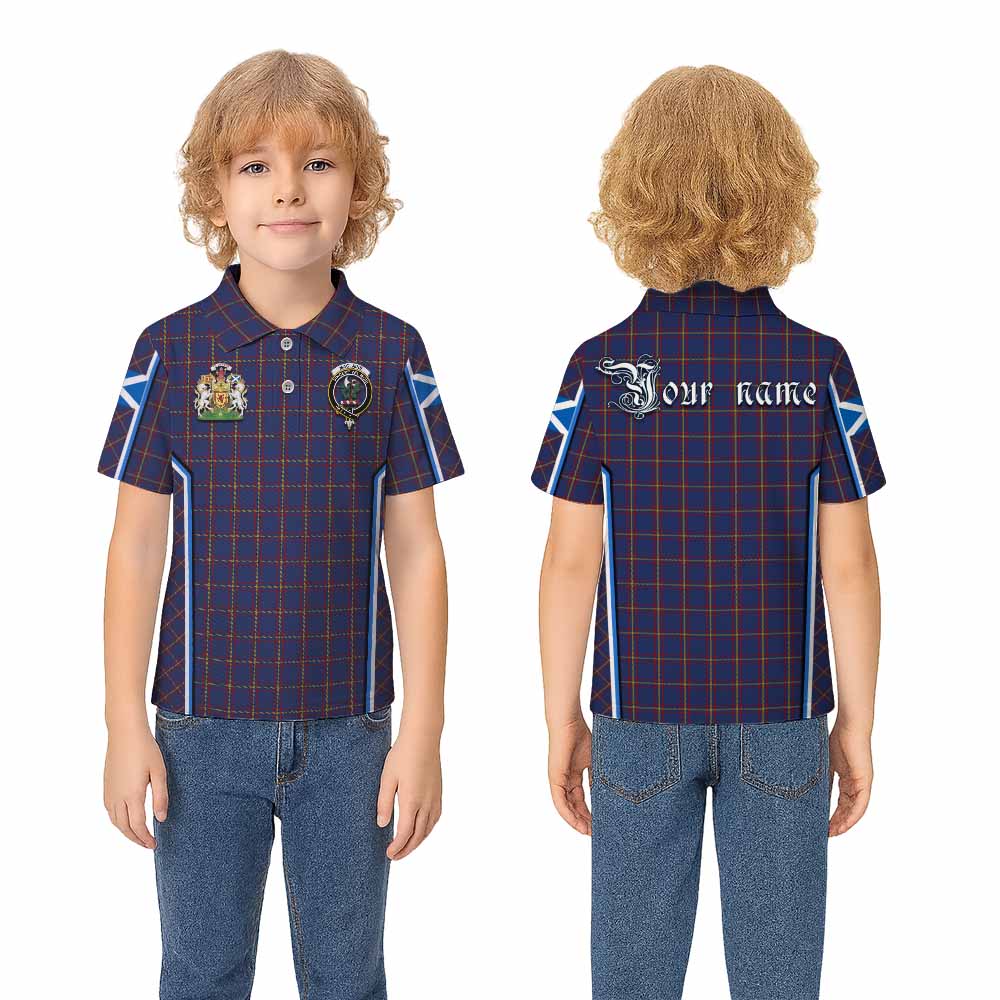 MacLaine (McLaine) Tartan Crest Kid Polo Shirt Scotland Coat of Arm Flag Style - Tartan Vibes Clothing