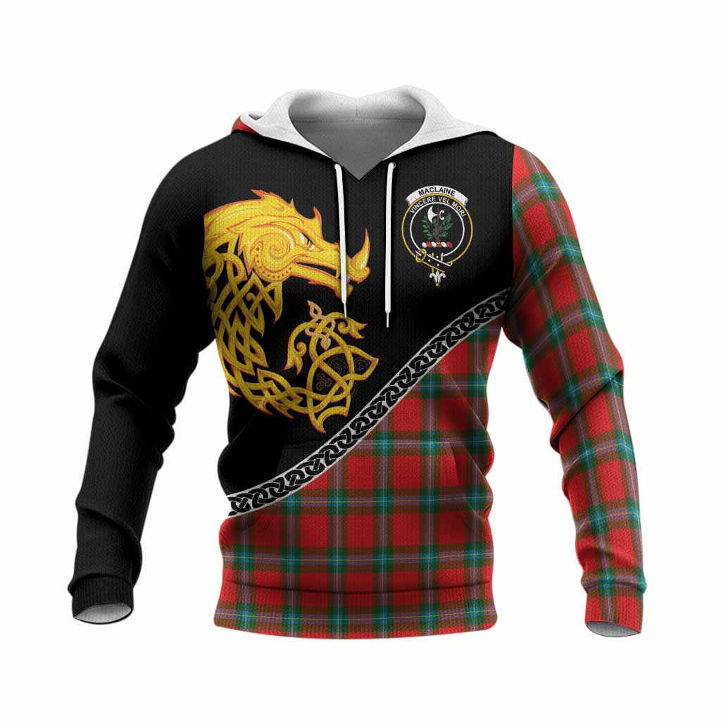 MacLaine (McLaine) Tartan Crest Knitted Hoodie Legendary Dragon Knot Half Style