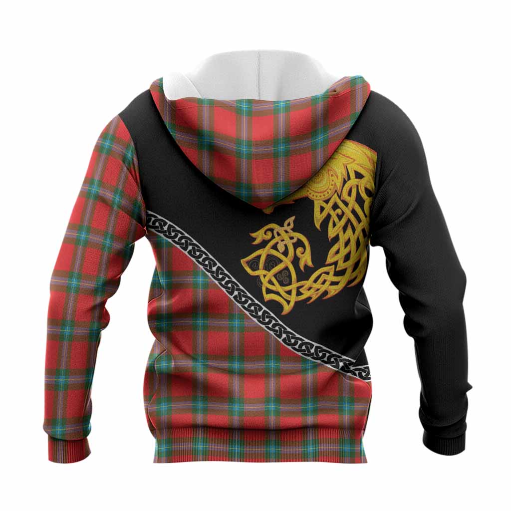 MacLaine (McLaine) Tartan Crest Knitted Hoodie Legendary Dragon Knot Half Style