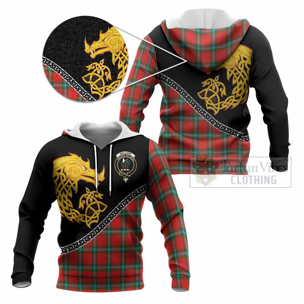 MacLaine (McLaine) Tartan Crest Knitted Hoodie Legendary Dragon Knot Half Style