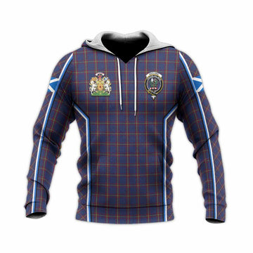 MacLaine (McLaine) Tartan Crest Knitted Hoodie Scotland Coat of Arm Flag Style