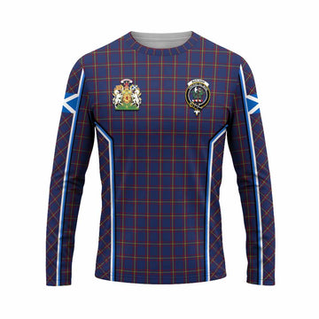 MacLaine (McLaine) Tartan Crest Long Sleeve T-Shirt Scotland Coat of Arm Flag Style - Tartan Vibes Clothing
