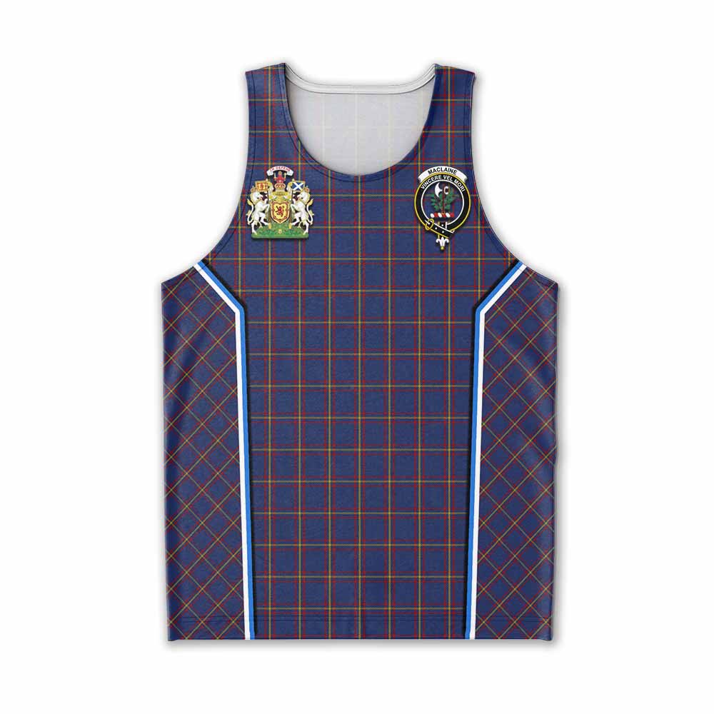MacLaine (McLaine) Tartan Crest Men Tank Top Scotland Coat of Arm Flag Style - Tartan Vibes Clothing