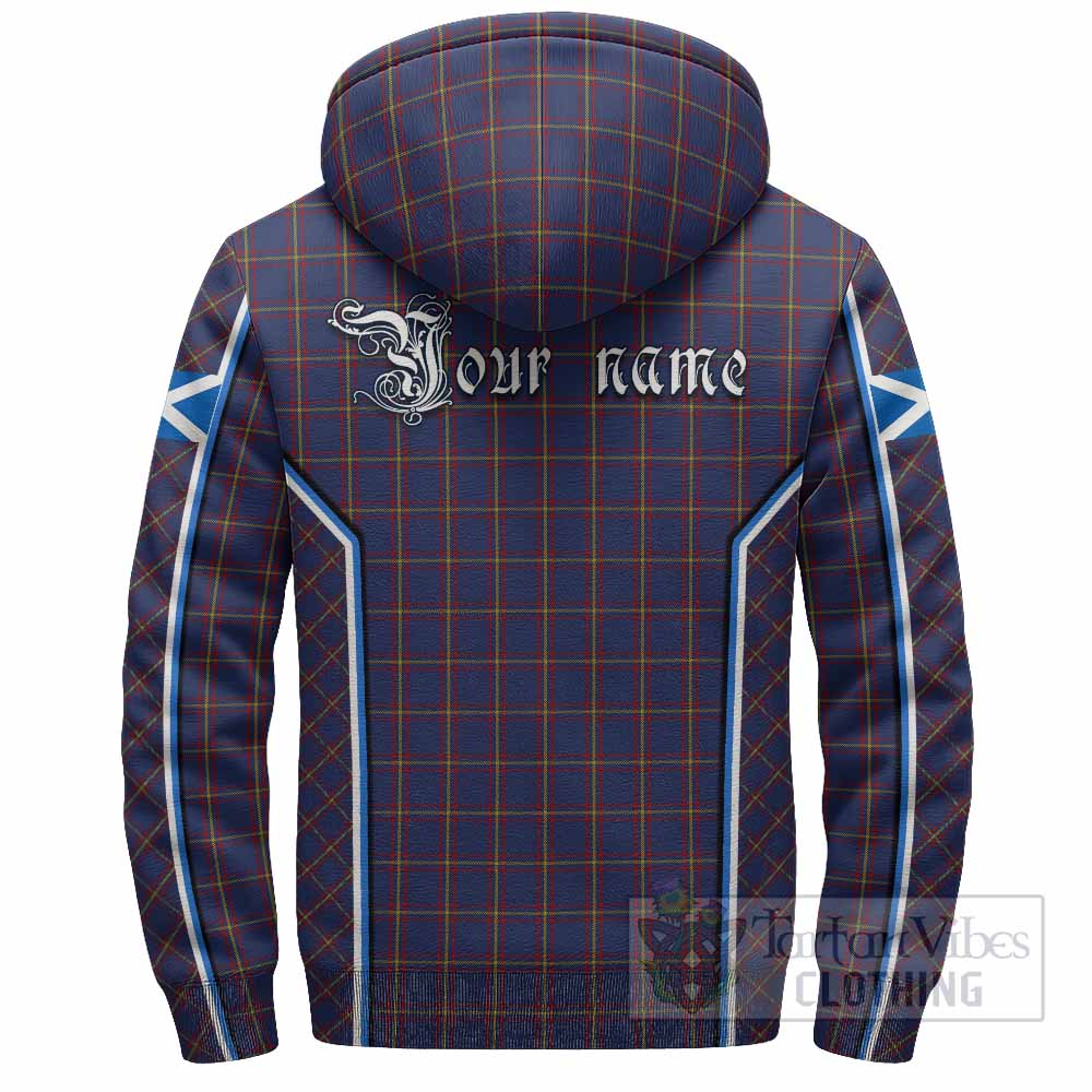 MacLaine (McLaine) Tartan Crest Sherpa Hoodie Scotland Coat of Arm Flag Style - Tartan Vibes Clothing