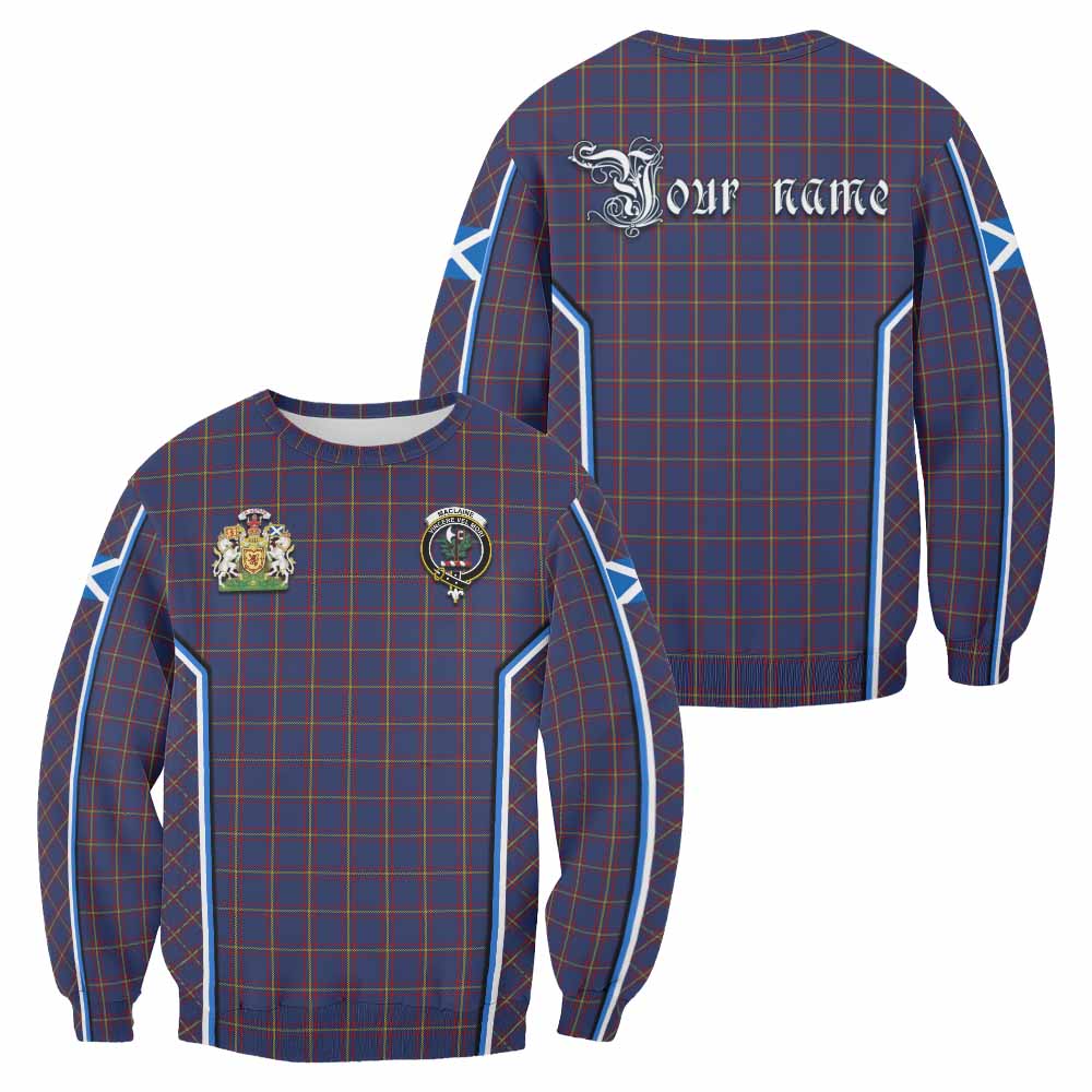 MacLaine (McLaine) Tartan Crest Sweatshirt Scotland Coat of Arm Flag Style - Tartan Vibes Clothing