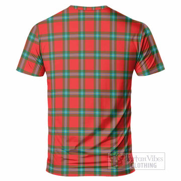 MacLaine (McLaine) Tartan Crest T-Shirt Ferocious Lion Style