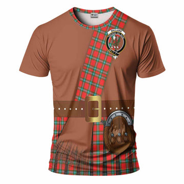MacLaine (McLaine) Tartan Crest T-Shirt Kilt Costume Style