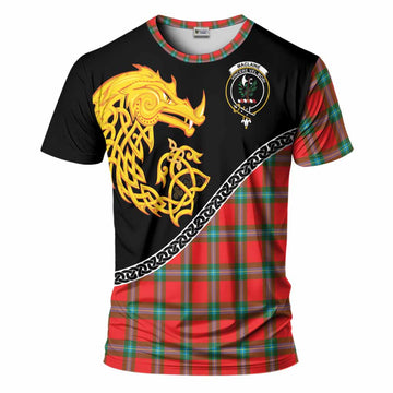 MacLaine (McLaine) Tartan Crest T-Shirt Legendary Dragon Knot Half Style