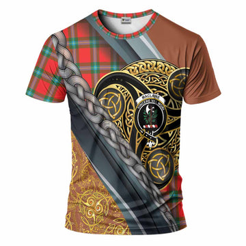 MacLaine (McLaine) Tartan Crest T-Shirt Scottish Triskele Celtic