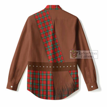 MacLaine (McLaine) Tartan Crest Women Casual Shirt Kilt Costume Style