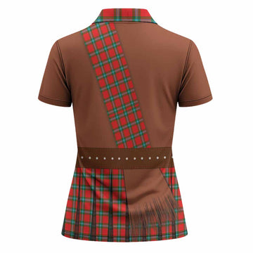 MacLaine (McLaine) Tartan Crest Women Polo Shirt Kilt Costume Style