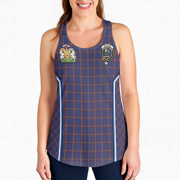 MacLaine (McLaine) Tartan Crest Women Racerback Tanks Scotland Coat of Arm Flag Style - Tartan Vibes Clothing