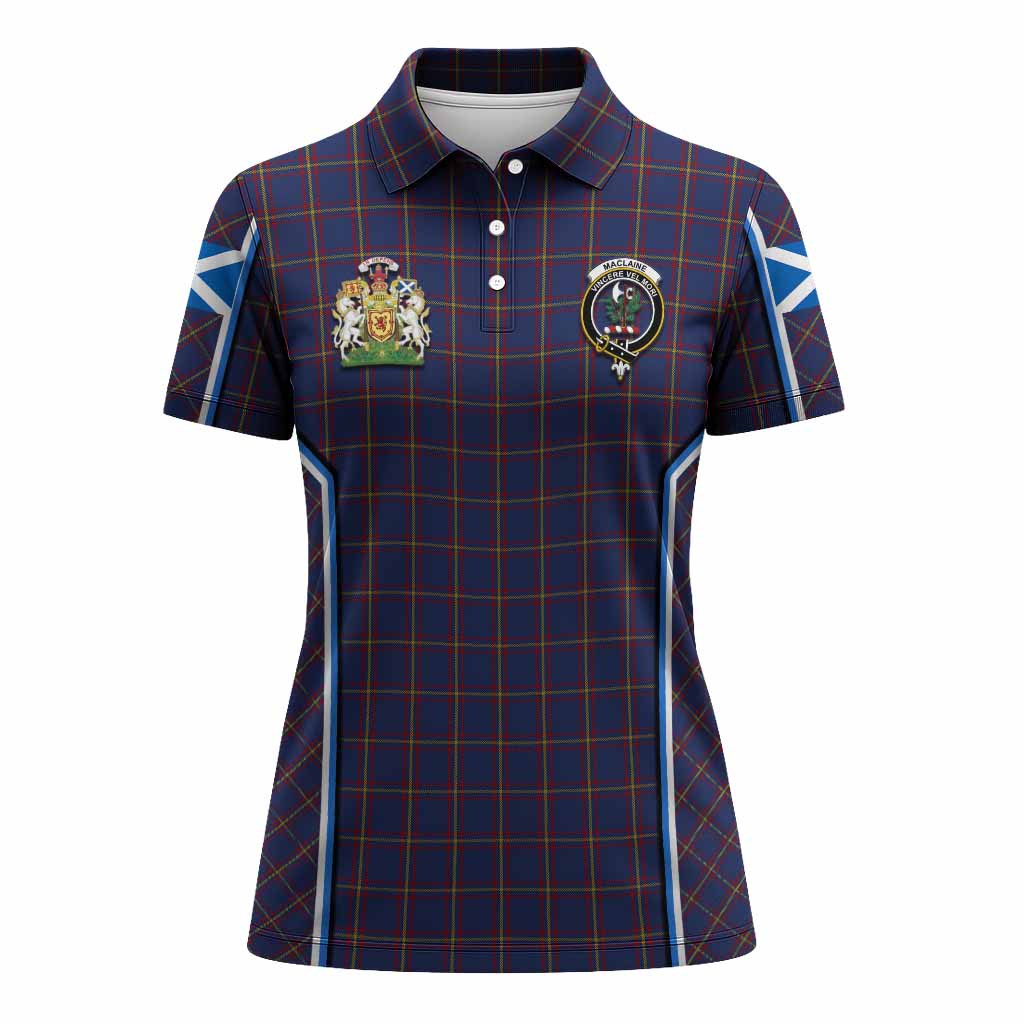 MacLaine (McLaine) Tartan Crest Women's Polo Shirt Scotland Coat of Arm Flag Style - Tartan Vibes Clothing