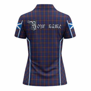MacLaine (McLaine) Tartan Crest Women's Polo Shirt Scotland Coat of Arm Flag Style