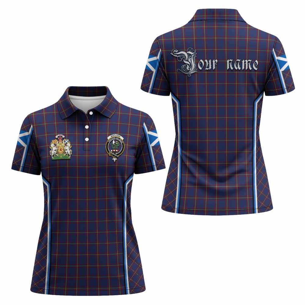 MacLaine (McLaine) Tartan Crest Women's Polo Shirt Scotland Coat of Arm Flag Style - Tartan Vibes Clothing