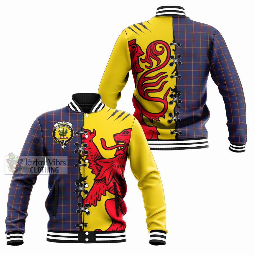 MacLaine (McLaine) Tartan Family Crest Baseball Jacket Lion Rampant Honor - Tartan Vibes Clothing