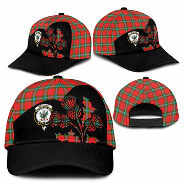 MacLaine (McLaine) Tartan Family Crest Classic Cap Scotland Thistle Floral Flag Style