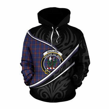 MacLaine (McLaine) Tartan Family Crest Cotton Hoodie Celtic Scottish Thistle Floral - Tartan Vibes Clothing