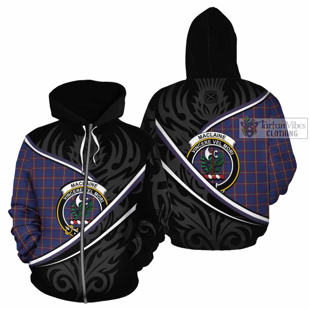 MacLaine (McLaine) Tartan Family Crest Cotton Hoodie Celtic Scottish Thistle Floral - Tartan Vibes Clothing