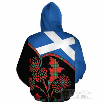 MacLaine (McLaine) Tartan Family Crest Cotton Hoodie Scotland Thistle Floral Flag Style