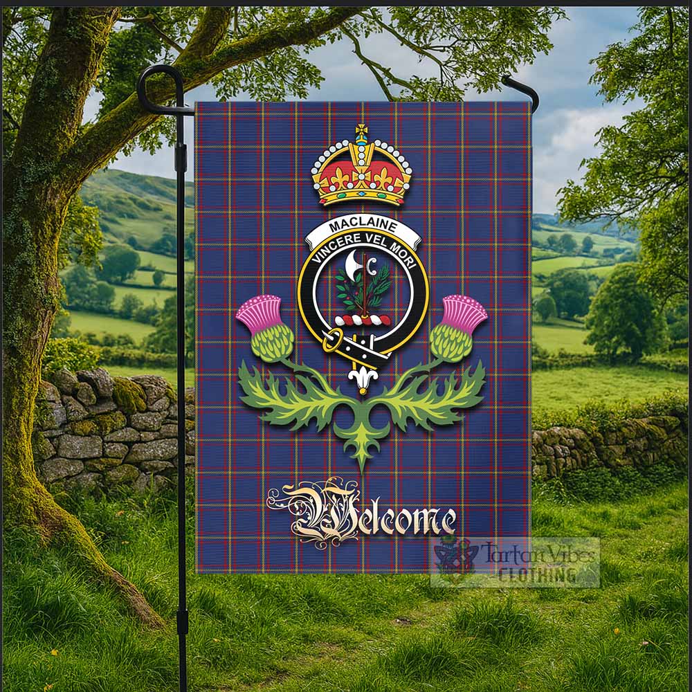 MacLaine (McLaine) Tartan Family Crest Garden Flag Royal Thistle Welcome Style - Tartan Vibes Clothing