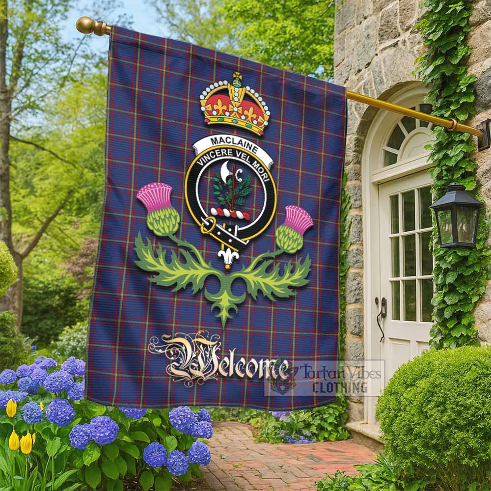 MacLaine (McLaine) Tartan Family Crest Garden Flag Royal Thistle Welcome Style - Tartan Vibes Clothing