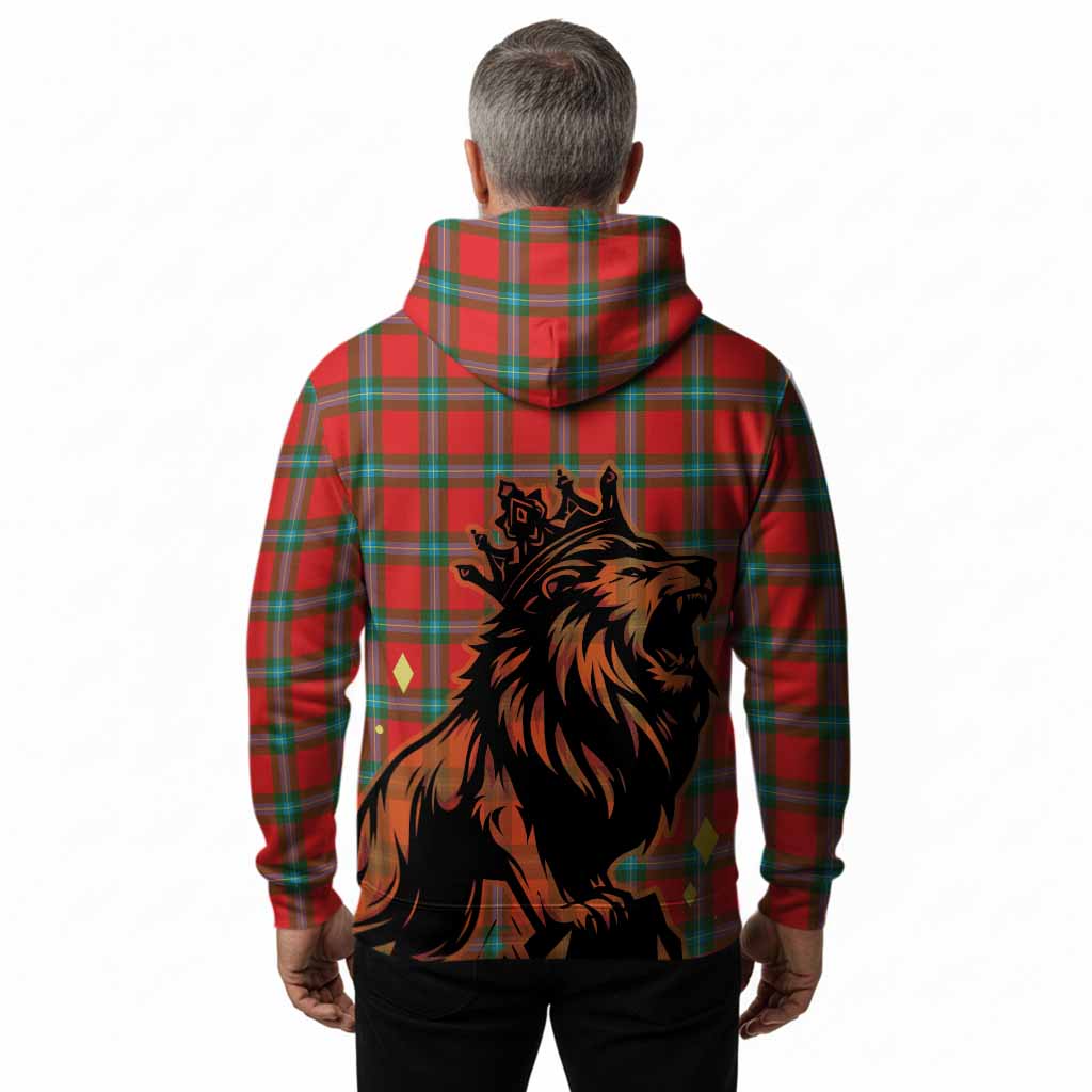 MacLaine (McLaine) Tartan Family Crest Hoodie Crowned Lion Roaring