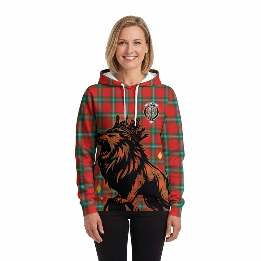MacLaine (McLaine) Tartan Family Crest Hoodie Crowned Lion Roaring