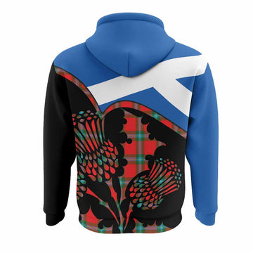 MacLaine (McLaine) Tartan Family Crest Hoodie Scotland Thistle Floral Flag Style