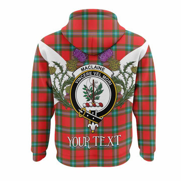 MacLaine (McLaine) Tartan Family Crest Hoodie Scottish Burns Night Thistle Floral