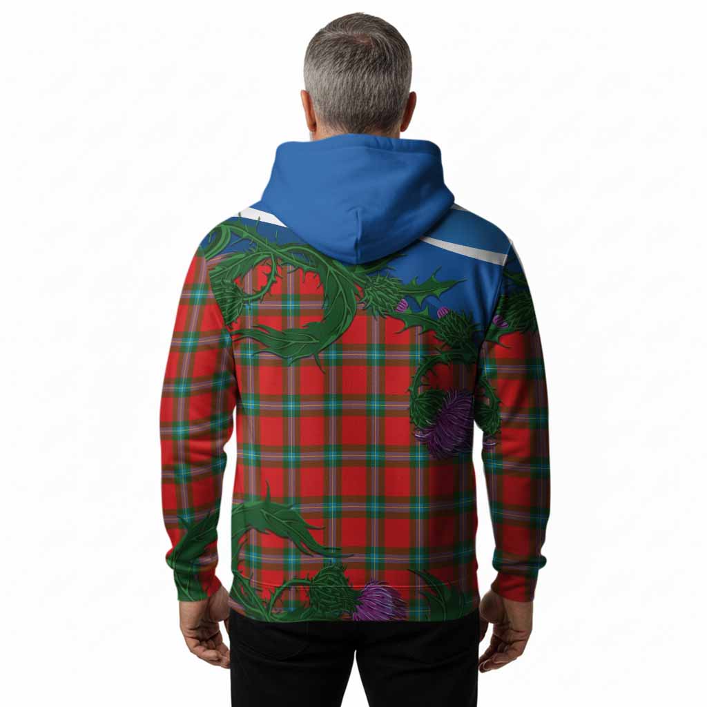 MacLaine (McLaine) Tartan Family Crest Hoodie Thistle in Minimalism