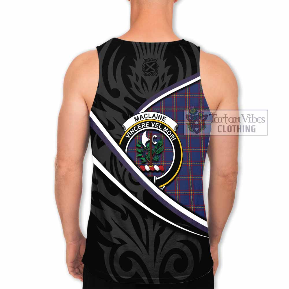 MacLaine (McLaine) Tartan Family Crest Men Tank Top Celtic Scottish Thistle Floral - Tartan Vibes Clothing
