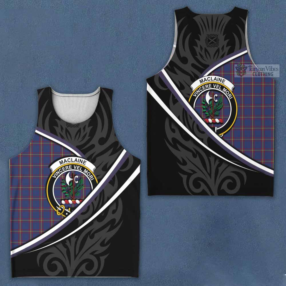 MacLaine (McLaine) Tartan Family Crest Men Tank Top Celtic Scottish Thistle Floral - Tartan Vibes Clothing