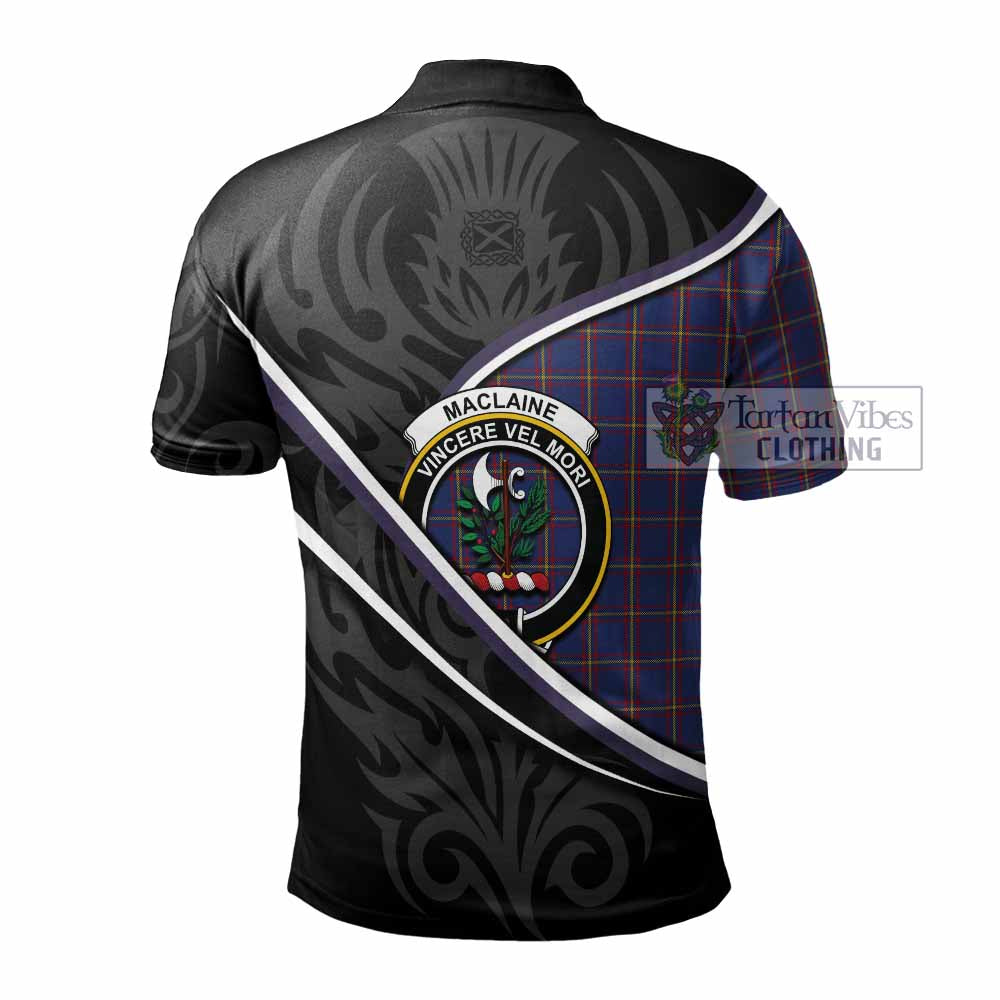 MacLaine (McLaine) Tartan Family Crest Polo Shirt Celtic Scottish Thistle Floral - Tartan Vibes Clothing