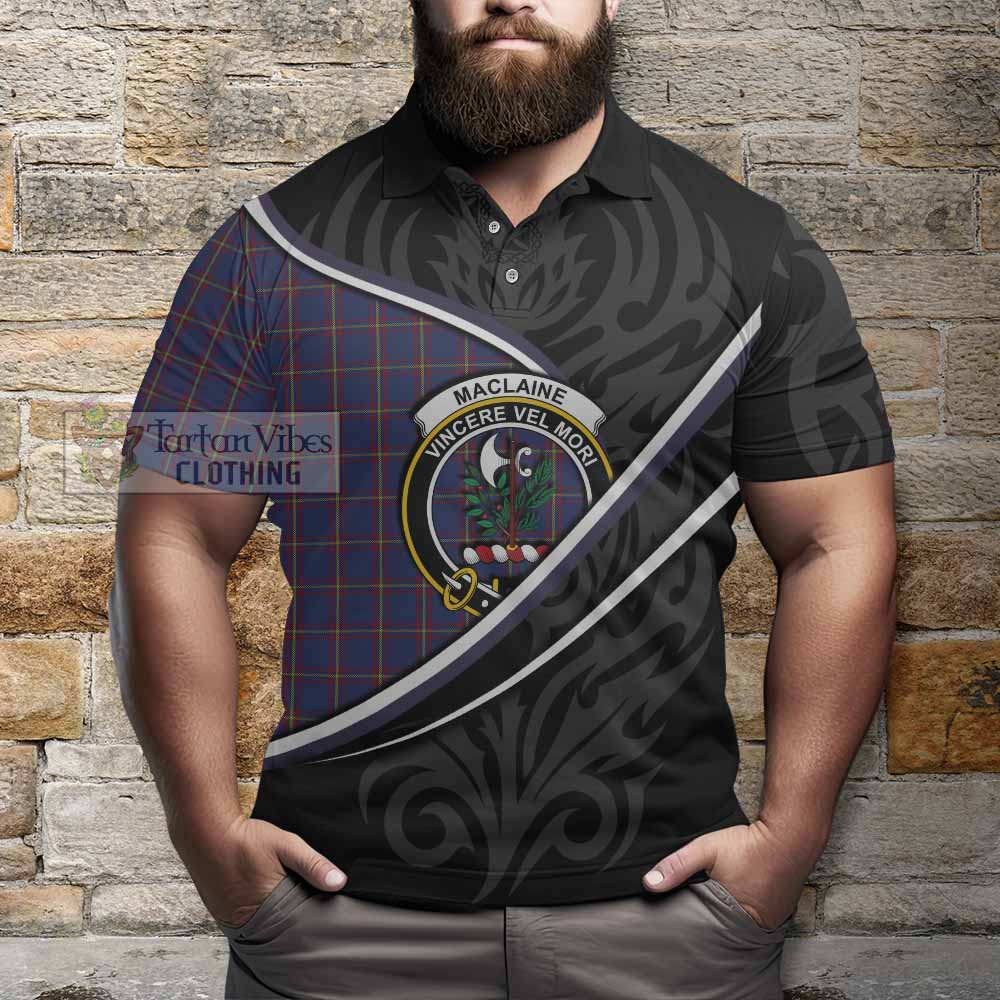 MacLaine (McLaine) Tartan Family Crest Polo Shirt Celtic Scottish Thistle Floral - Tartan Vibes Clothing