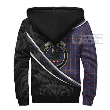 MacLaine (McLaine) Tartan Family Crest Sherpa Hoodie Celtic Scottish Thistle Floral