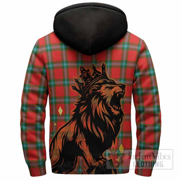 MacLaine (McLaine) Tartan Family Crest Sherpa Hoodie Crowned Lion Roaring