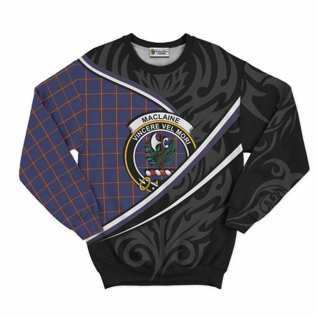 MacLaine (McLaine) Tartan Family Crest Sweatshirt Celtic Scottish Thistle Floral - Tartan Vibes Clothing