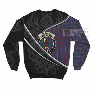 MacLaine (McLaine) Tartan Family Crest Sweatshirt Celtic Scottish Thistle Floral - Tartan Vibes Clothing