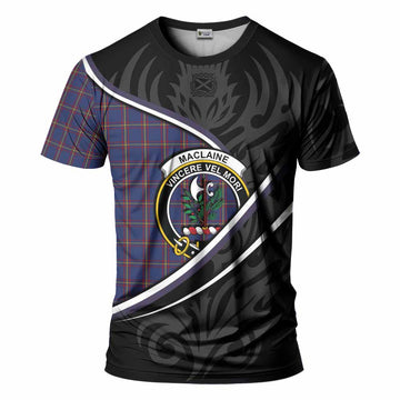 MacLaine (McLaine) Tartan Family Crest T-shirt Celtic Scottish Thistle Floral - Tartan Vibes Clothing