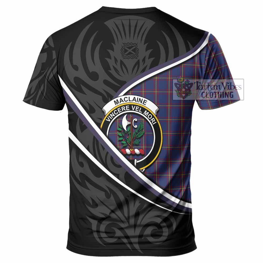 MacLaine (McLaine) Tartan Family Crest T-shirt Celtic Scottish Thistle Floral - Tartan Vibes Clothing