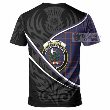 MacLaine (McLaine) Tartan Family Crest T-shirt Celtic Scottish Thistle Floral - Tartan Vibes Clothing