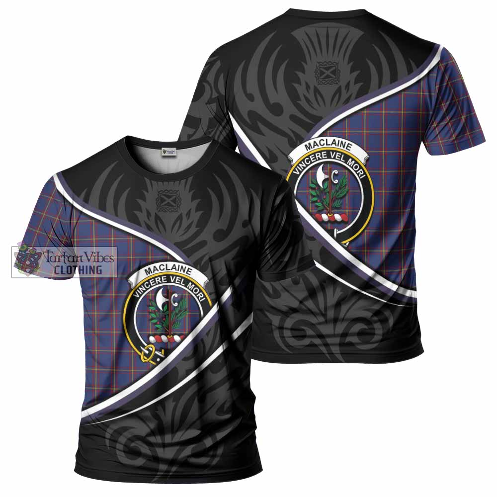 MacLaine (McLaine) Tartan Family Crest T-shirt Celtic Scottish Thistle Floral - Tartan Vibes Clothing