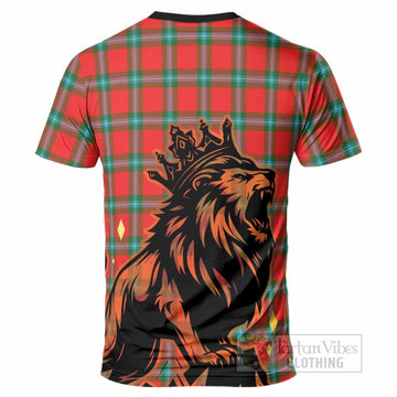 MacLaine (McLaine) Tartan Family Crest T-Shirt Crowned Lion Roaring